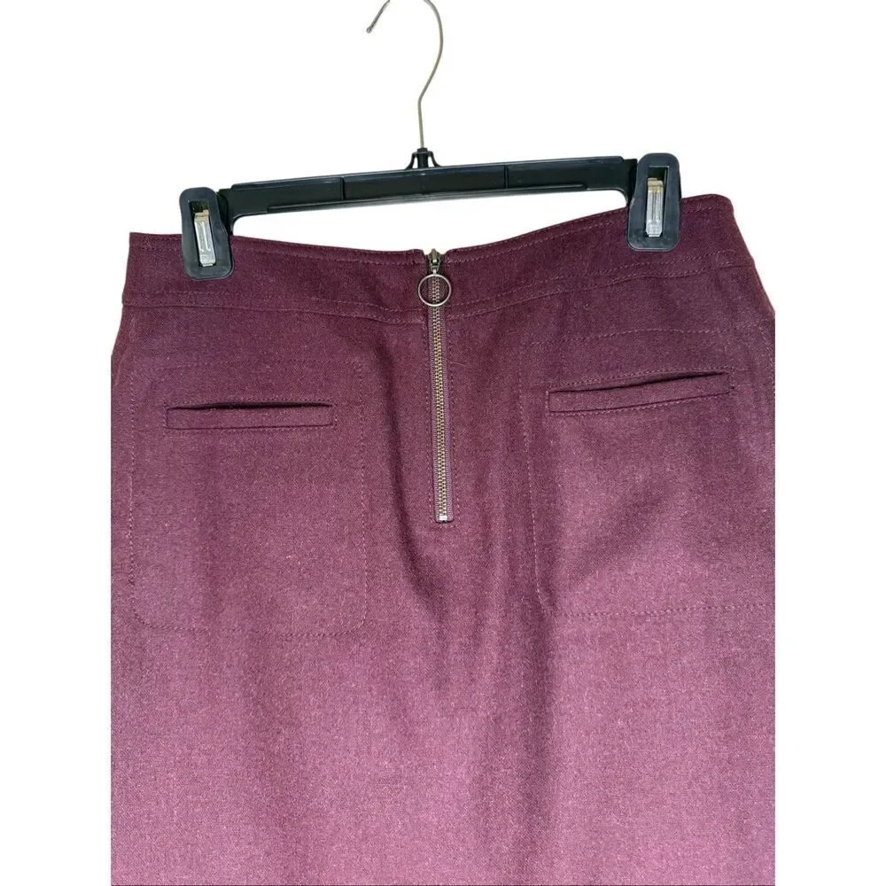 Madewell Fireside Mini Skirt in Burgundy Size 4 Preppy, Retro, Dark Academia